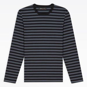 Vintage Iconic Agnes b Black & Gray Striped Shirt